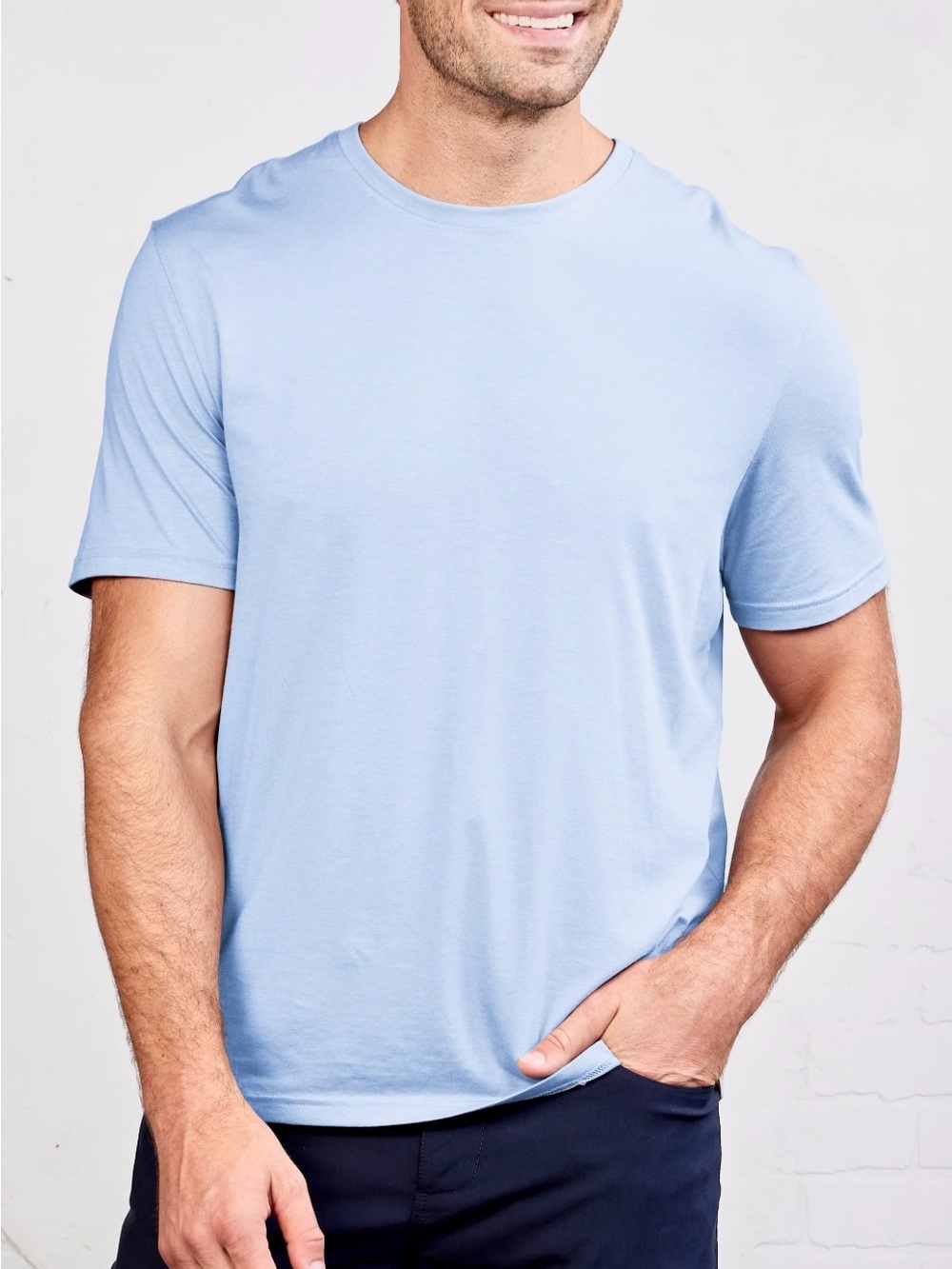 H&M Light Blue Short Sleeve Crewneck Tee